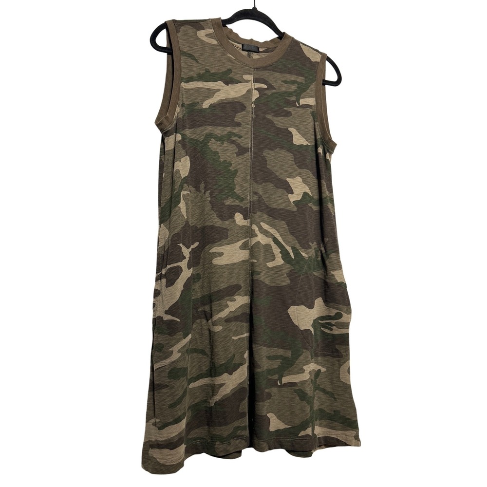 ATM Camouflage Sleeveless Tunic‎ Dress Pima Cotton Size Medium Retail: $225 EUC